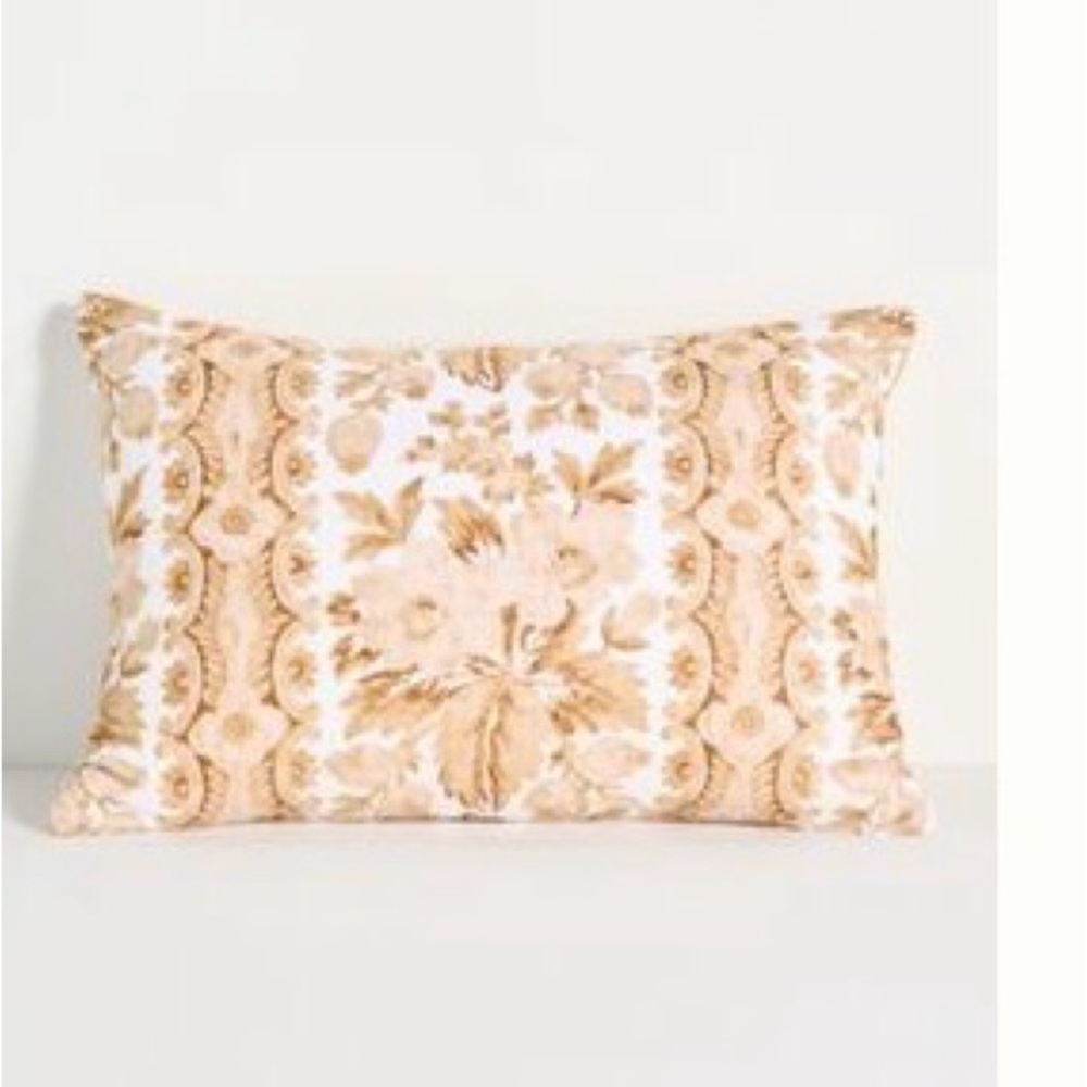 Anthropologie Maisie Floral velvet lumbar Pillow BNWT